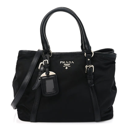 Prada Tessuto Nylon Soft Calf Tote Black 1 of 9