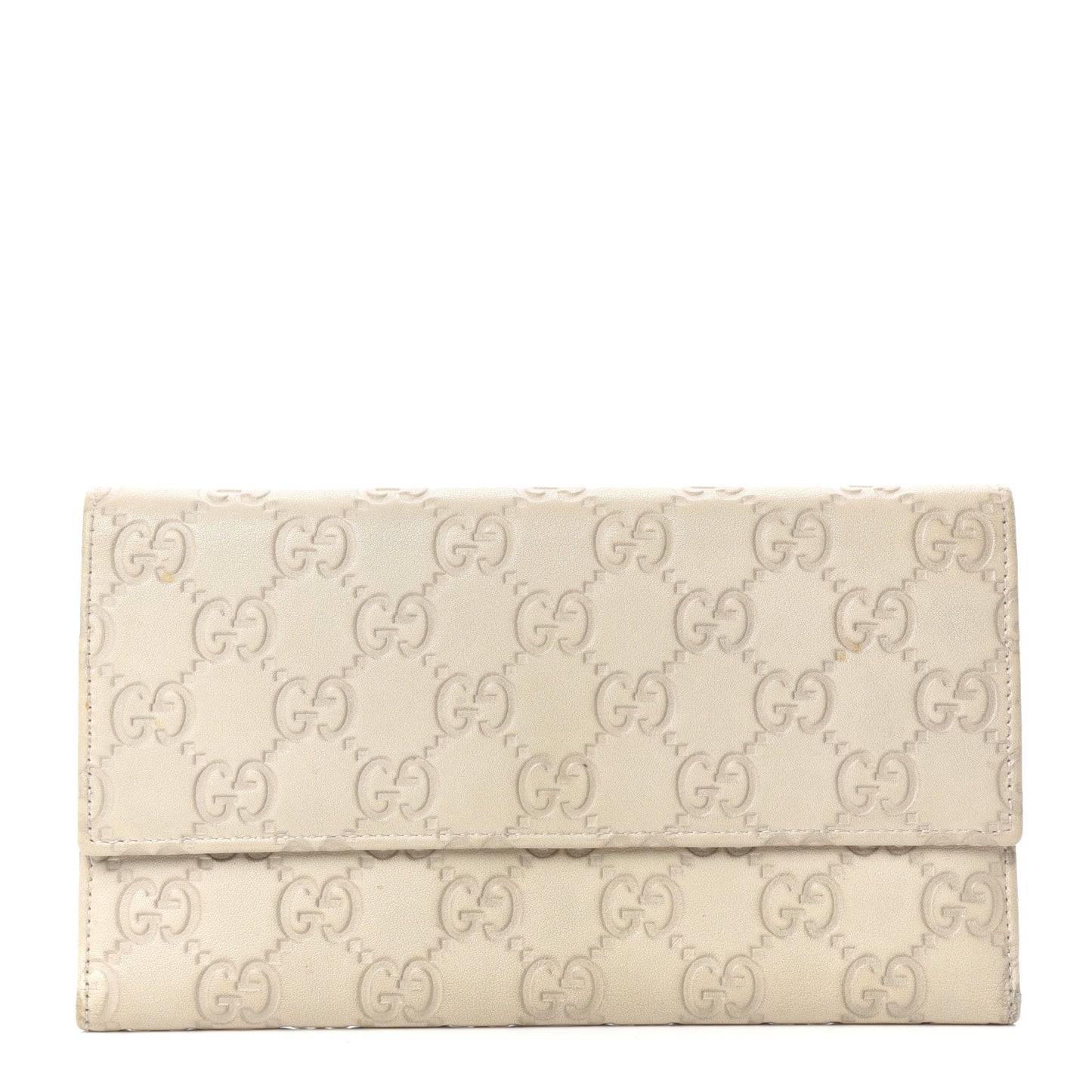 Guccissima Continental Flap Wallet Off White
