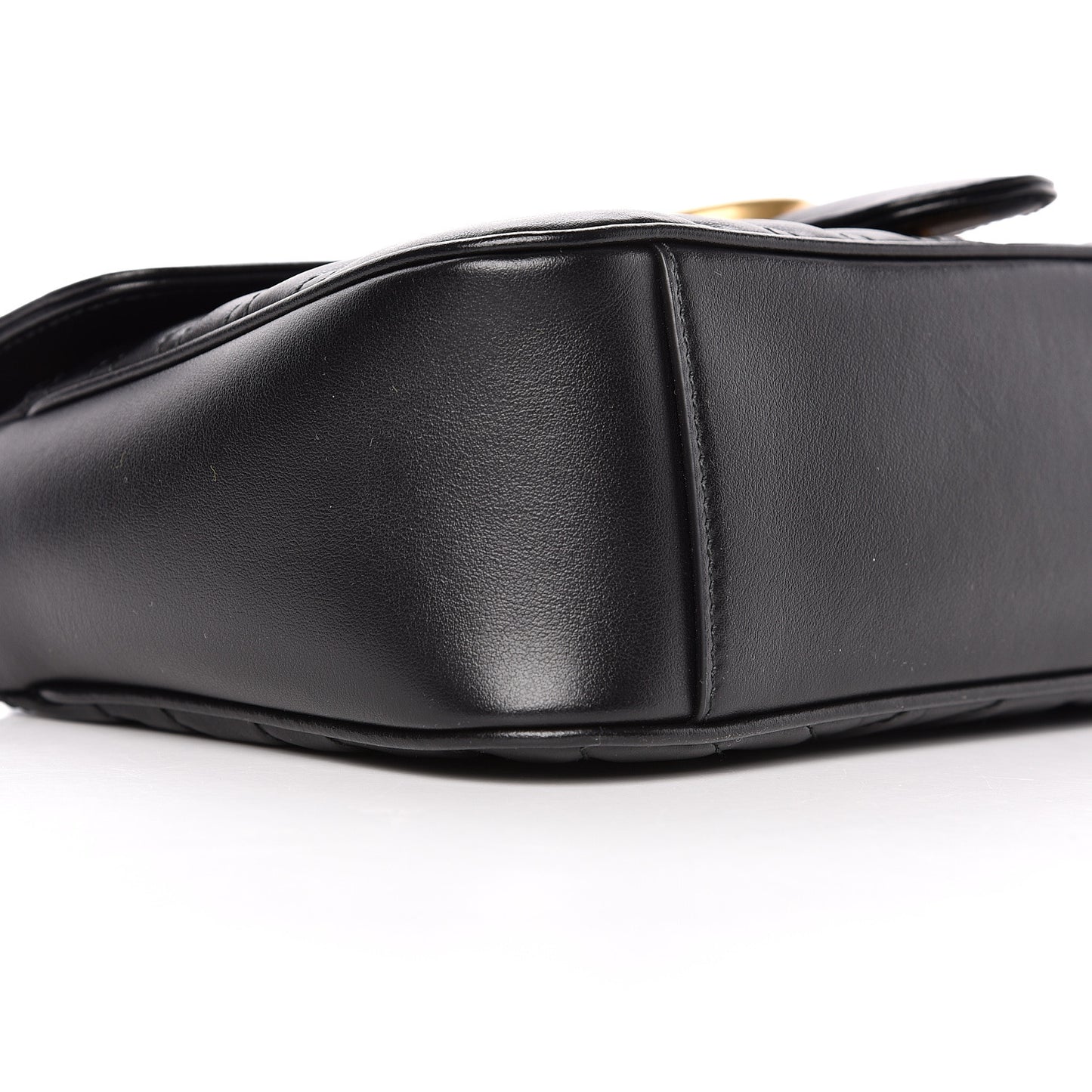 Calfskin Matelasse Small GG Marmont Shoulder Bag Black
