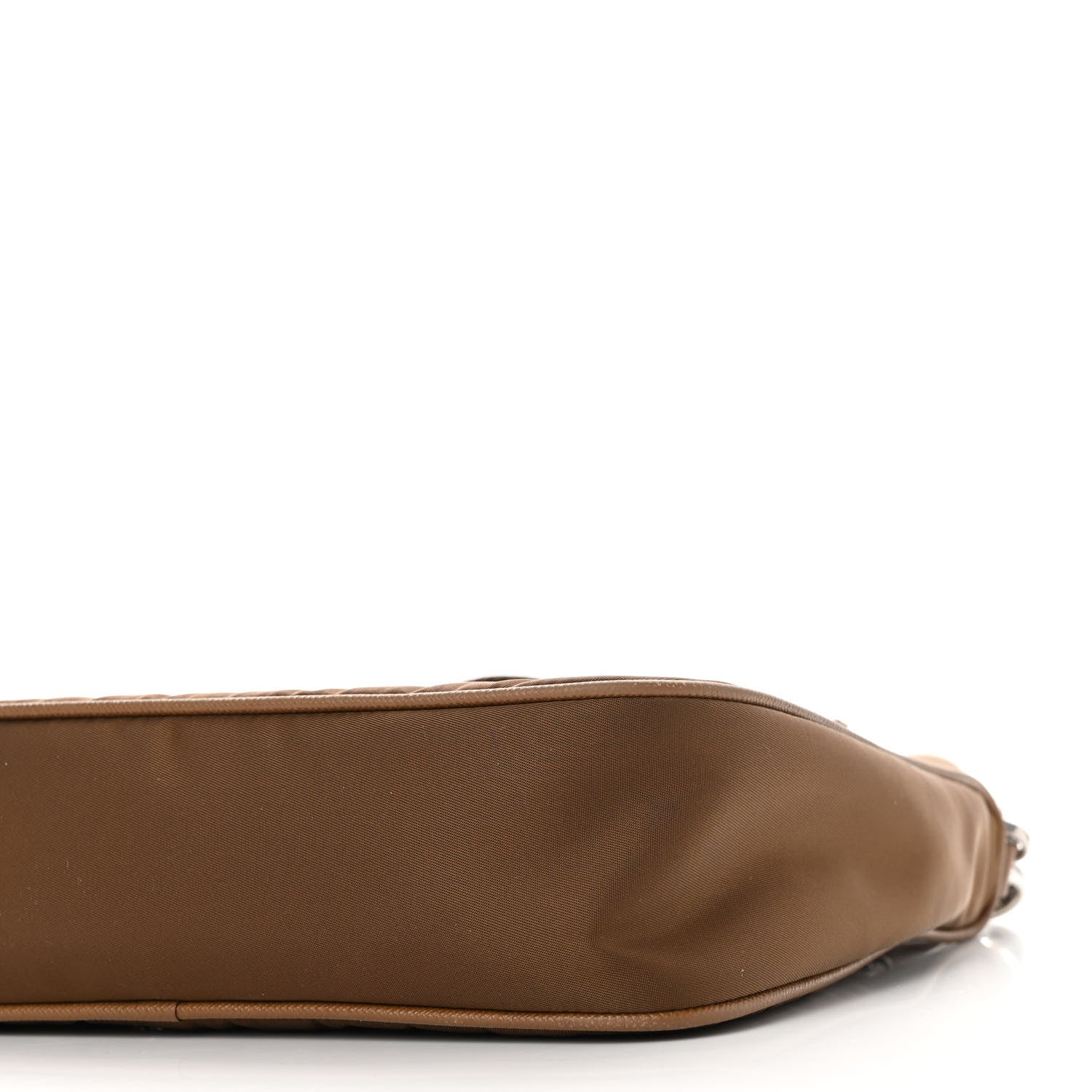 Prada Tessuto Nylon Saffiano Re-Edition 2005 Shoulder Bag Cacao 9 of 10