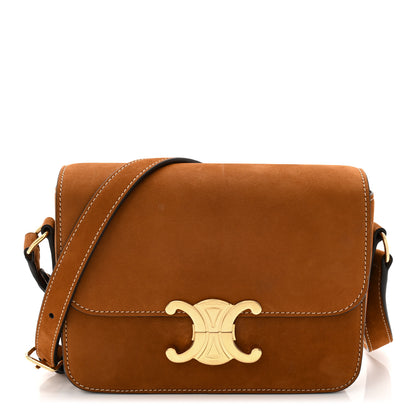 Celine Nubuck Calfskin Teen Triomphe Camel 1 of 10