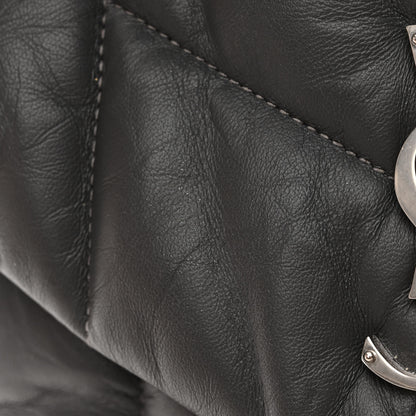 Saint Laurent Lambskin Quilted Small Loulou Puffer Monogram Chain Satchel Concrete 13 of 16