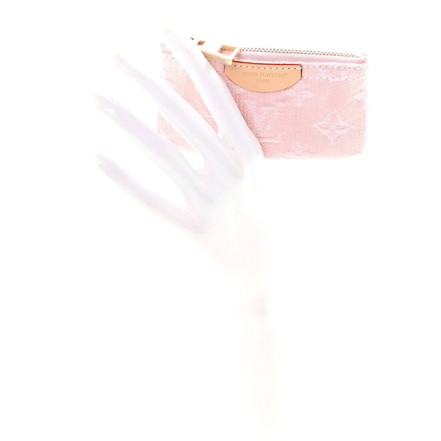 Louis Vuitton Monogram Denim Key Pouch Washed Pink 2 of 7