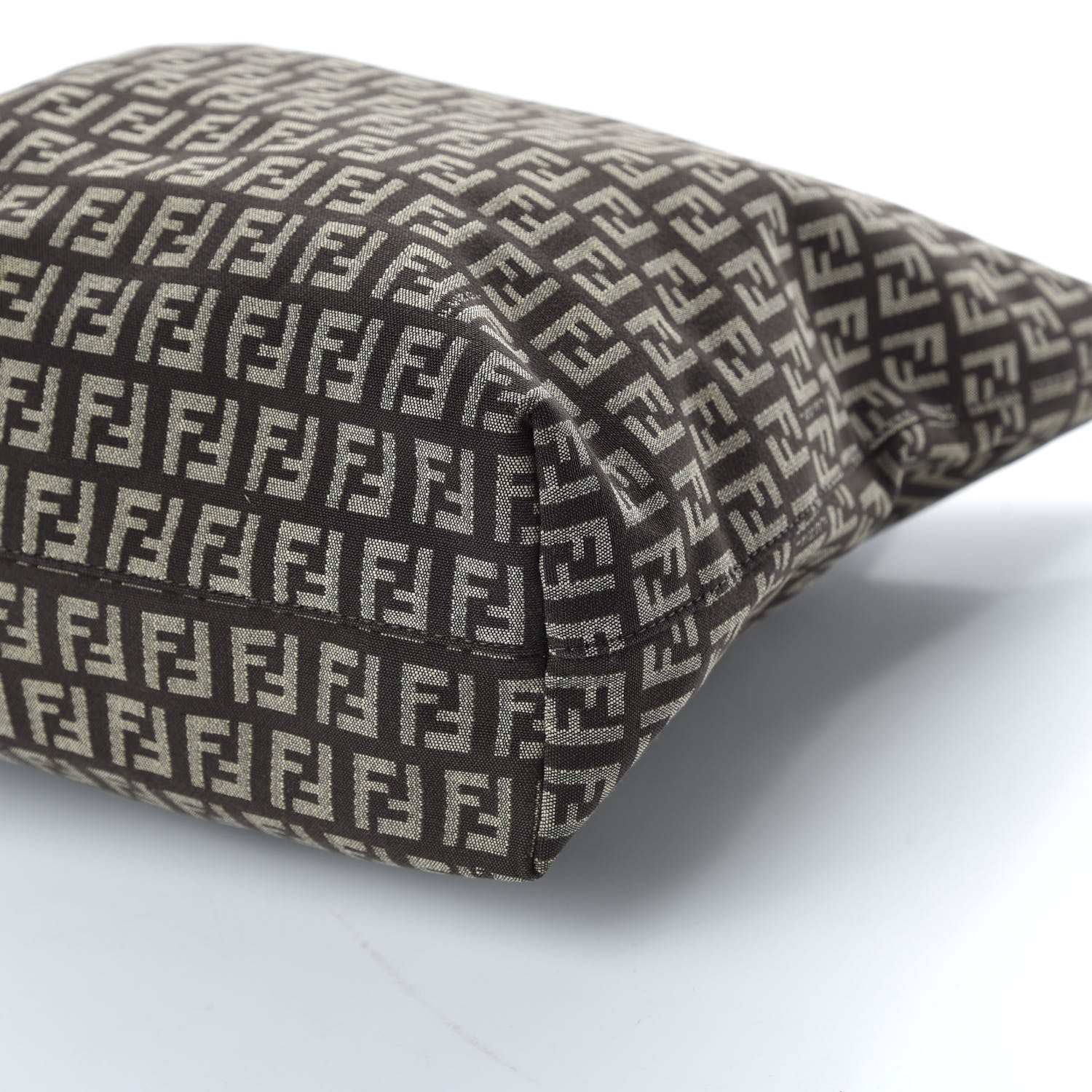Fendi Zucchino Vitello Shopping Tote Testa di Moro Beige 8 of 8