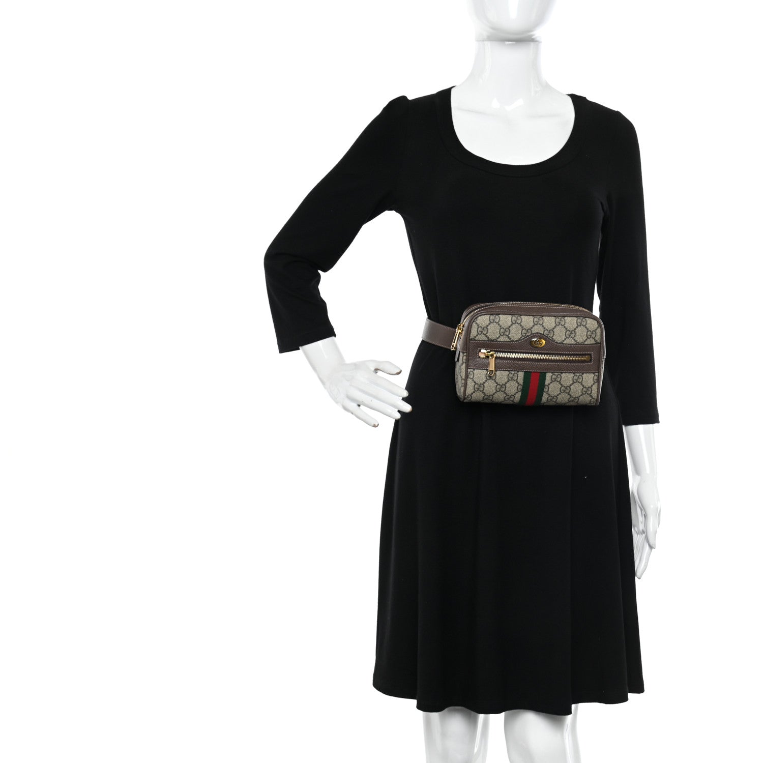 Gucci GG Supreme Monogram Small Ophidia Belt Bag 75 30 Dark Brown 2 of 10