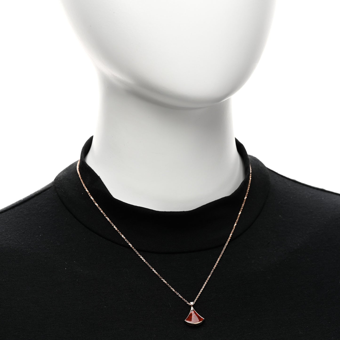 18K Rose Gold Diamond Carnelian Divas' Dream Pendant Necklace