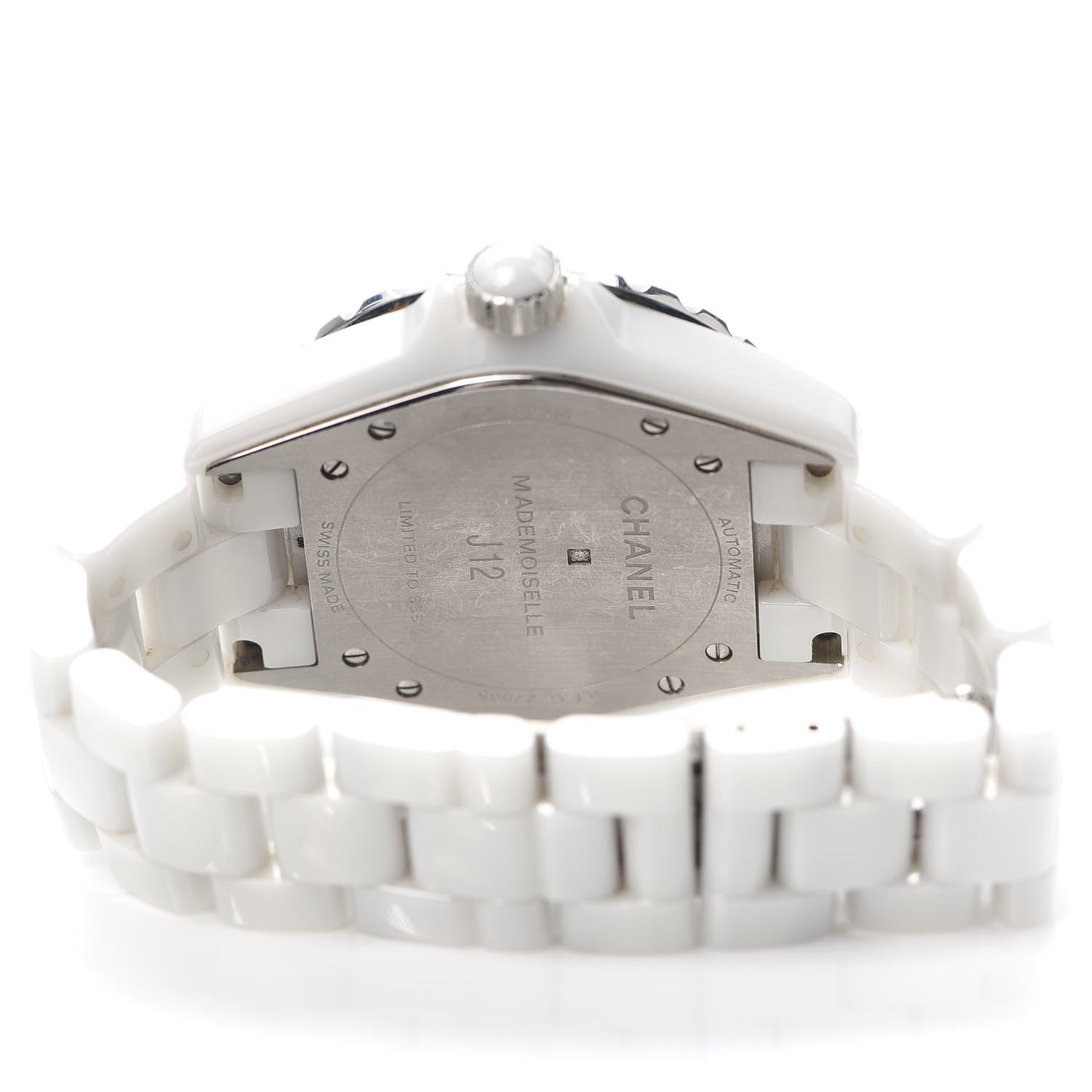 Chanel Stainless Steel Ceramic 38mm J12 Limited Edition Mademoiselle Automatic Watch White 4 of 6