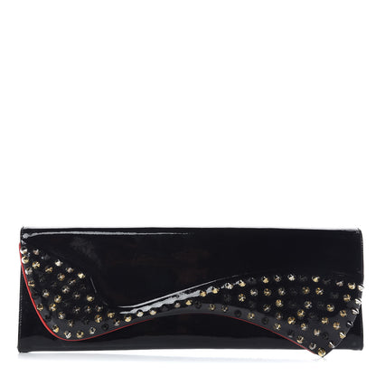 Christian Louboutin Patent Spikes Pigalle Clutch Black Mix 1 of 10