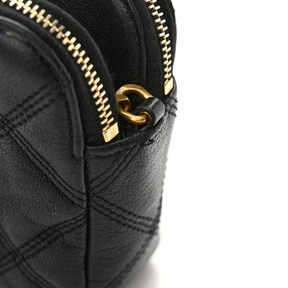 Saint Laurent Grained Lambskin Quilted Mini Becky Double Zip Bag Black 12 of 12