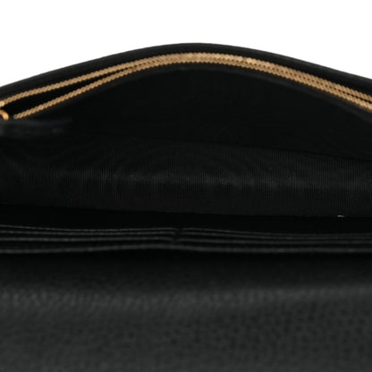 Gucci Calfskin Mini GG Marmont Chain Wallet Black 4 of 13