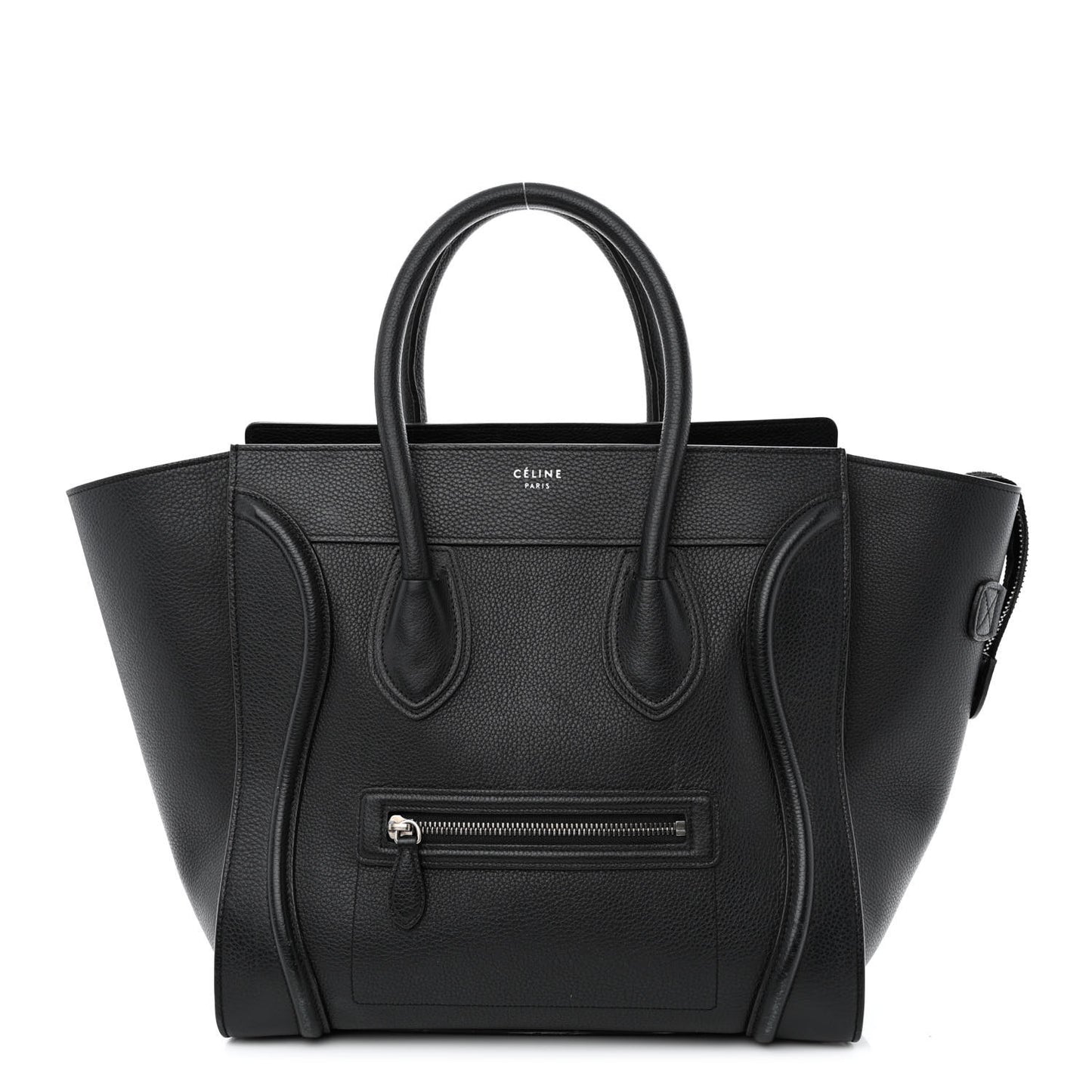 Drummed Calfskin Mini Luggage Black