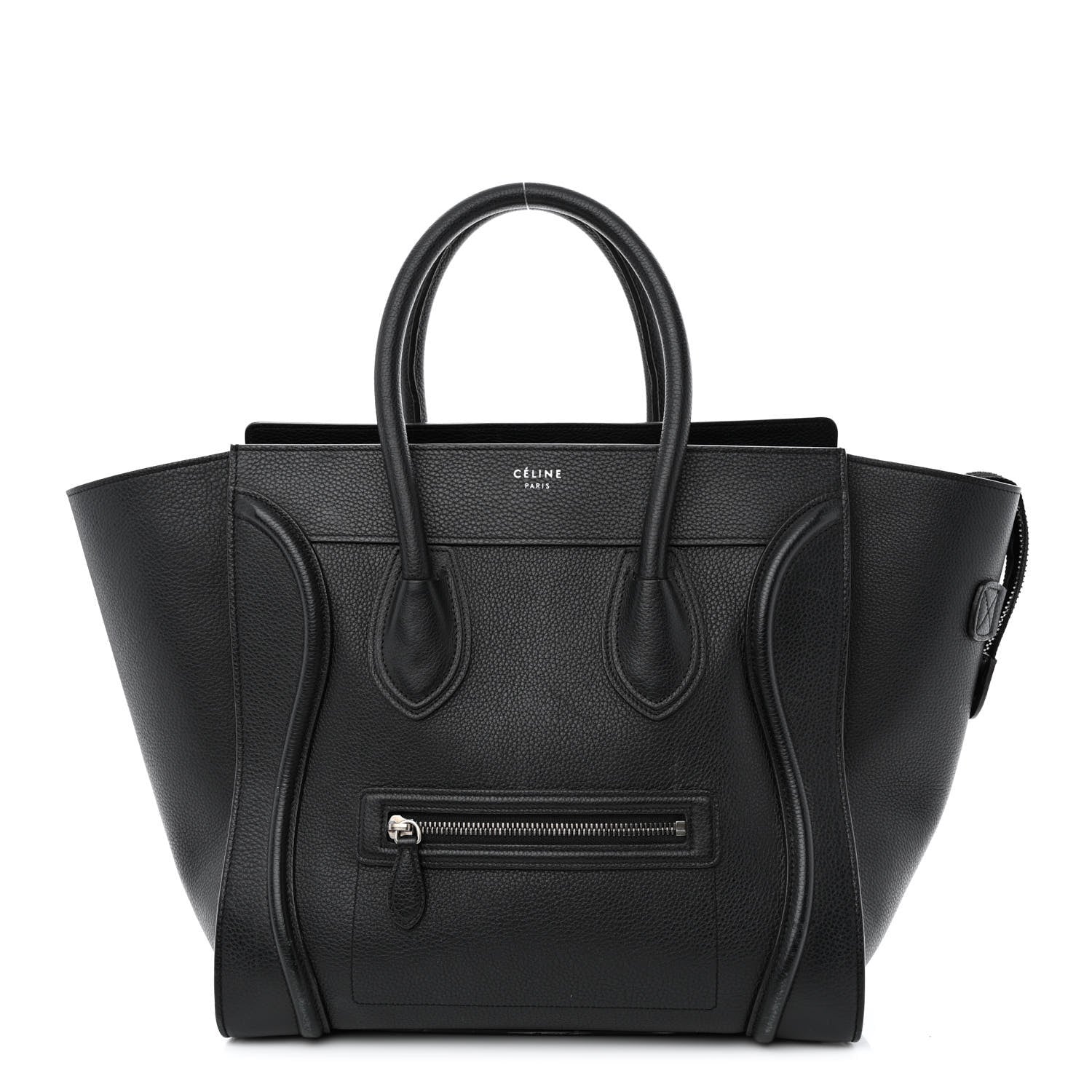 Celine Drummed Calfskin Mini Luggage Black 1 of 15