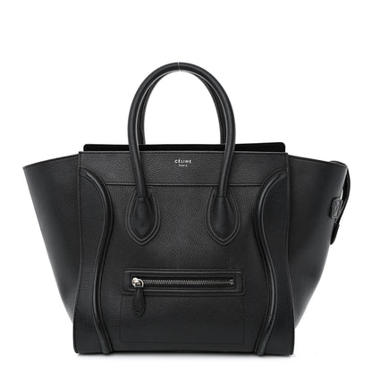 Celine Drummed Calfskin Mini Luggage Black 1 of 15