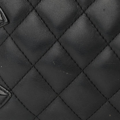 Chanel Calfskin Quilted Large Cambon Bowler Black 10 of 14
