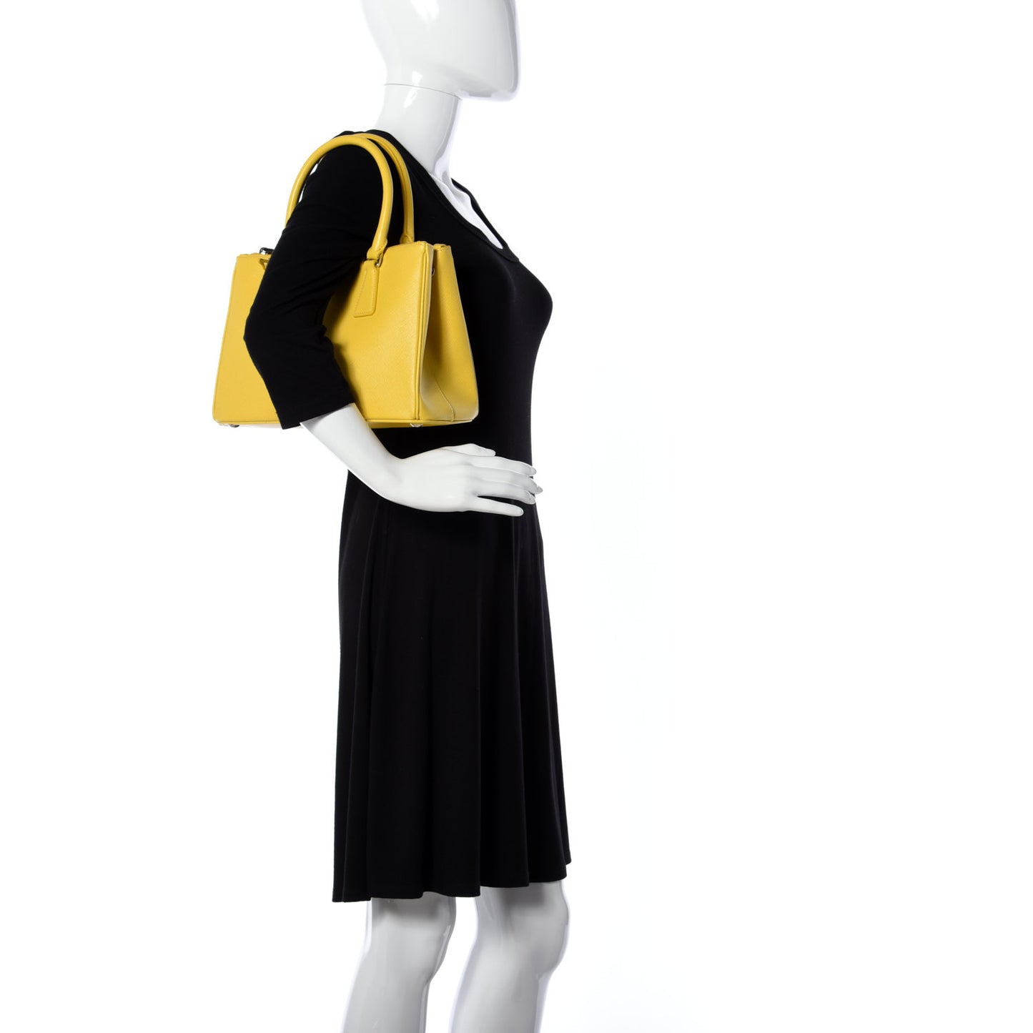 Saffiano Small Galleria Double Zip Tote Soleil