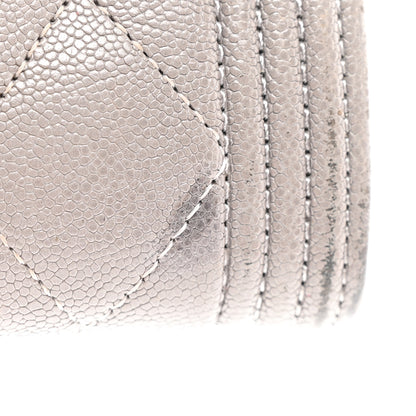 Chanel Caviar Quilted Medium Boy Flap Wallet Grey 9 of 11