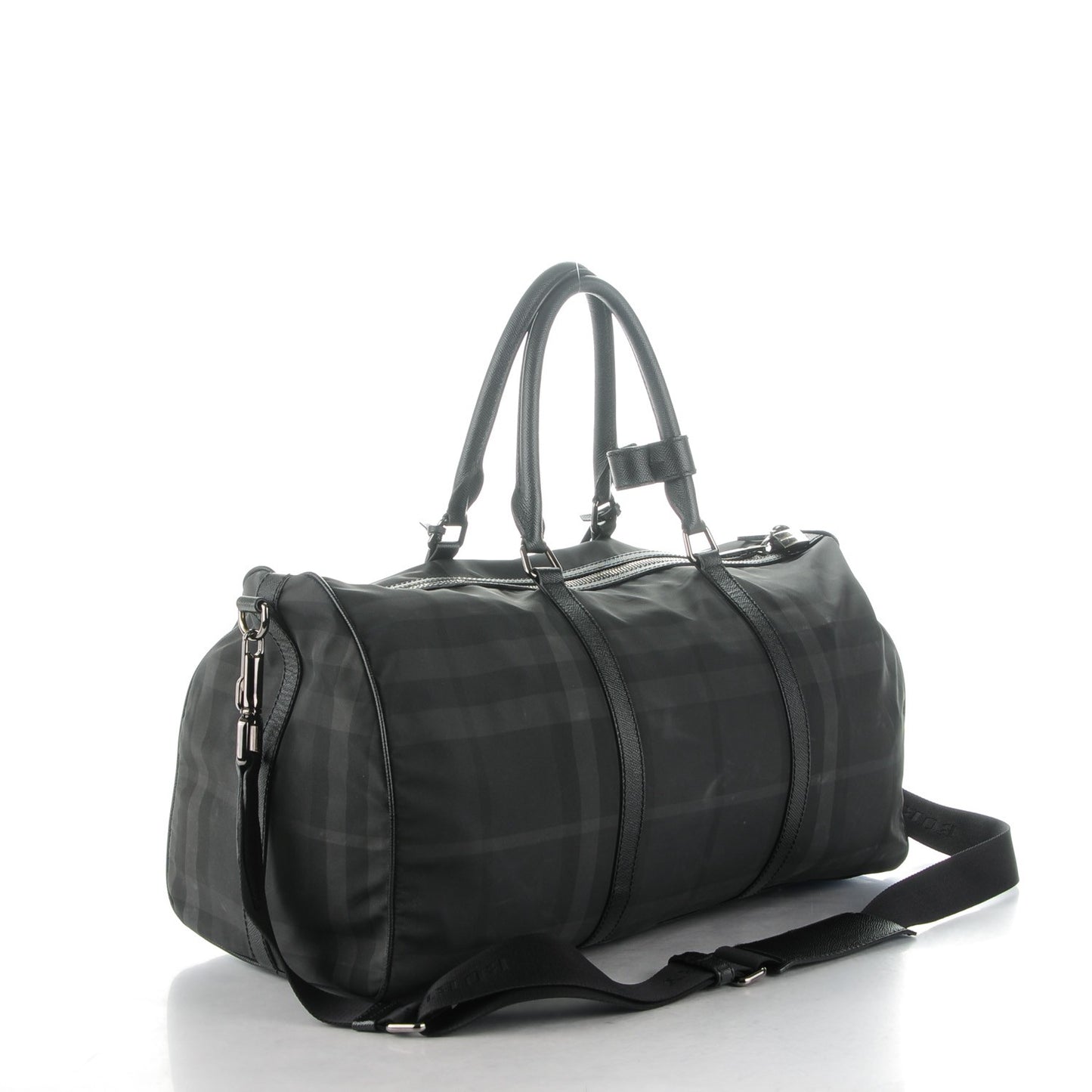 Nylon Smoked Check Holdall 52 Black