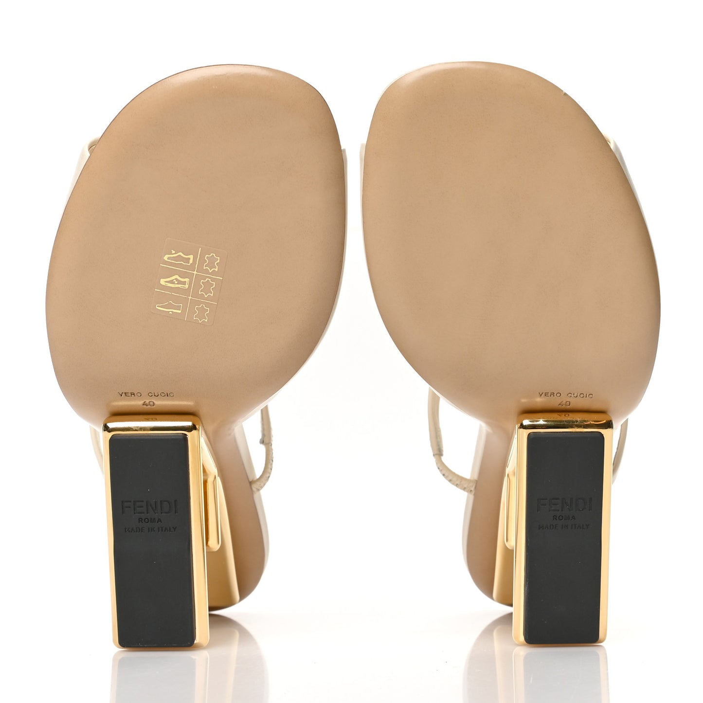 Vitello Fendi First 95mm Slide Sandals 40 Connecticut