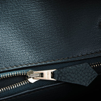 Hermes Taurillon Clemence Birkin 30 Bleu Orage 21 of 26