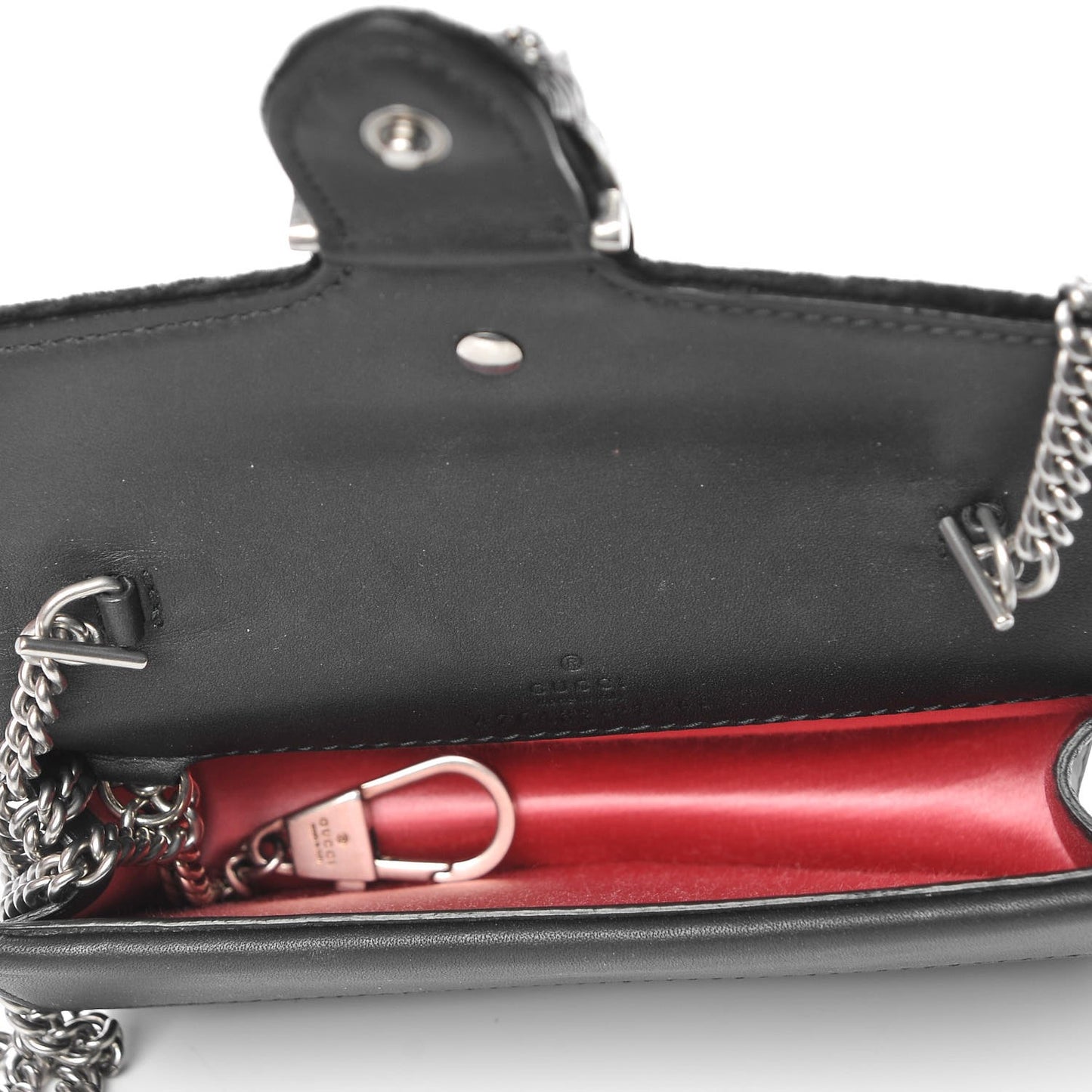 Velvet Crystal Super Mini Dionysus Shoulder Bag Black