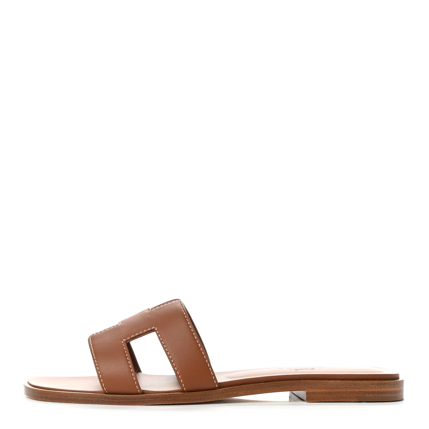 Hermes Box Calfskin Oran Sandals 36 Gold 1 of 8