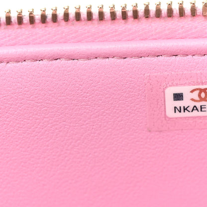 Chanel Caviar Quilted Sweetheart Vanity Case Pink 7 of 14