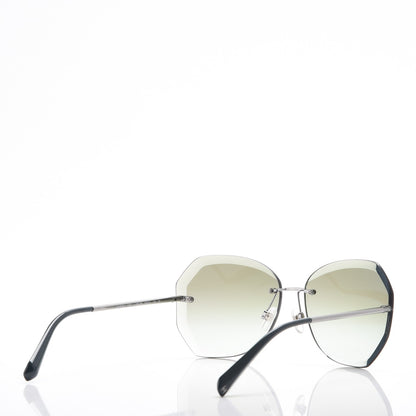 Chanel Metal Spring Round Sunglasses 4220 Gunmetal Green 4 of 8
