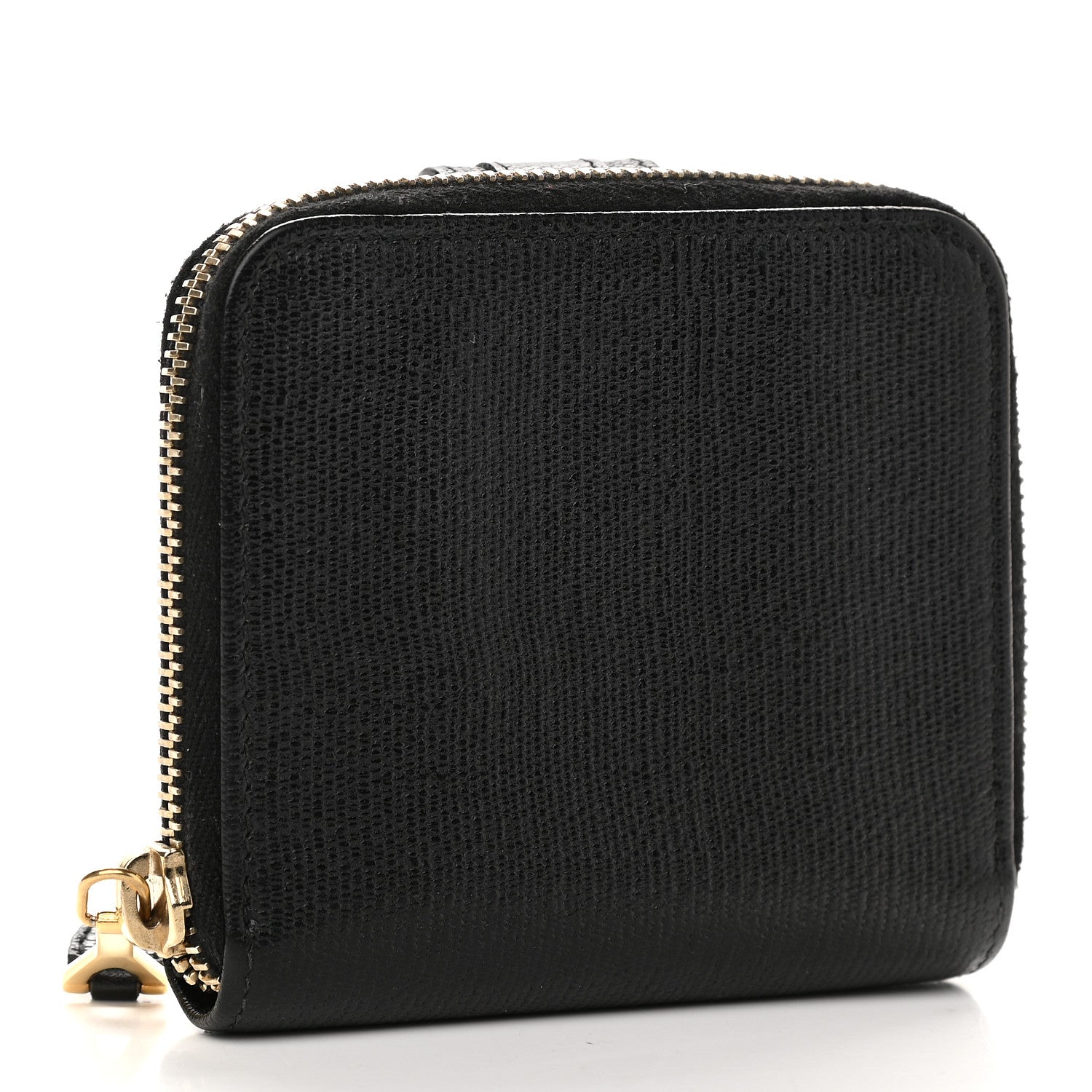 Saint Laurent Textured Calfskin Classic Y Ligne Compact Wallet Black 4 of 9