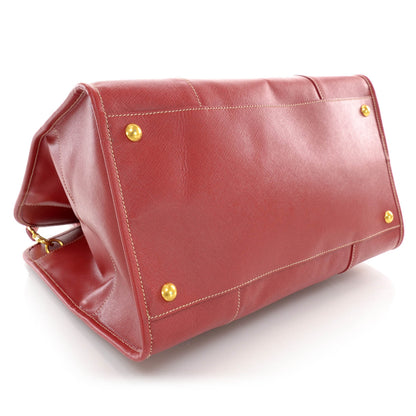Prada Saffiano Lux Shopping Tote Fuoco 4 of 8