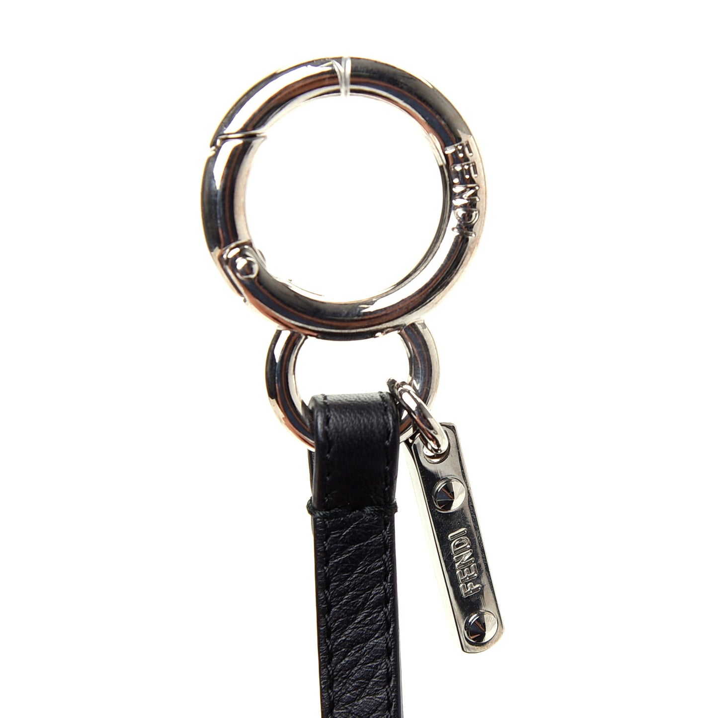 Fox Fur Shearling Crystal Pinky Punky Monster Bag Bug Charm Black Bubblegum