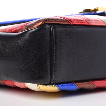 Saint Laurent Metallic Calfskin Matelasse Chevron Monogram Medium College Satchel Multicolor 9 of 13