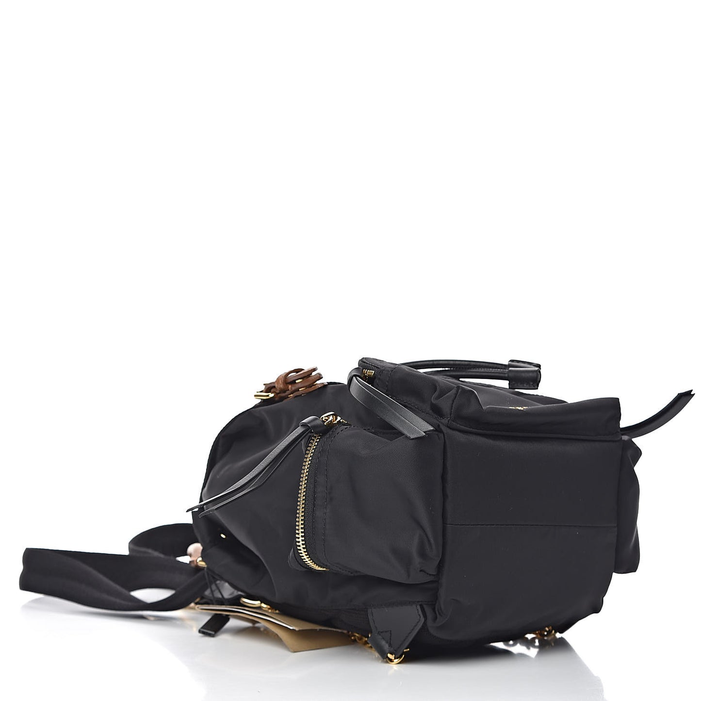 Nylon Small Rucksack Backpack Black