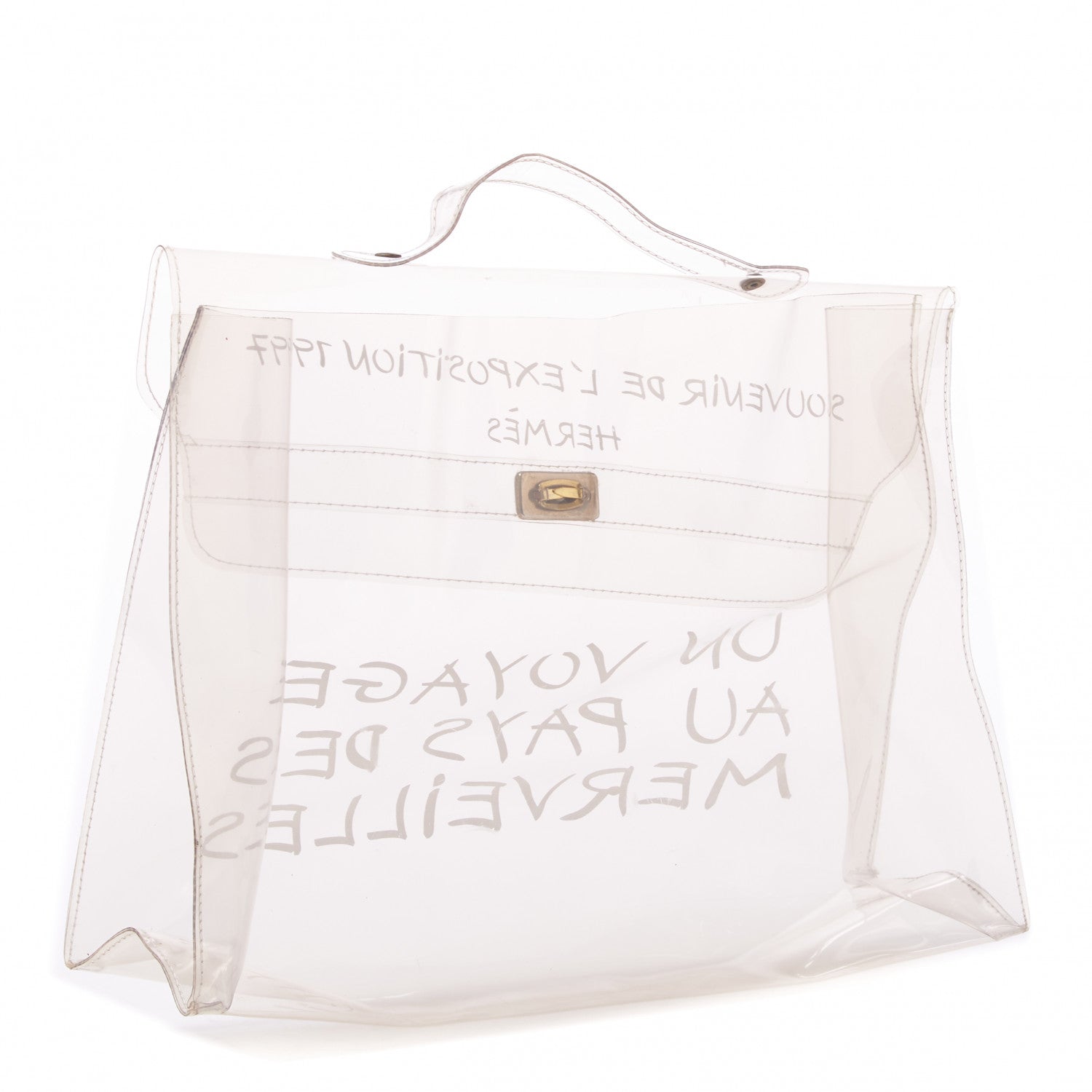 Hermes Vinyl Souvenir De L'Exposition Kelly Transparent 2 of 6