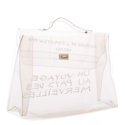 Hermes Vinyl Souvenir De L'Exposition Kelly Transparent 2 of 6