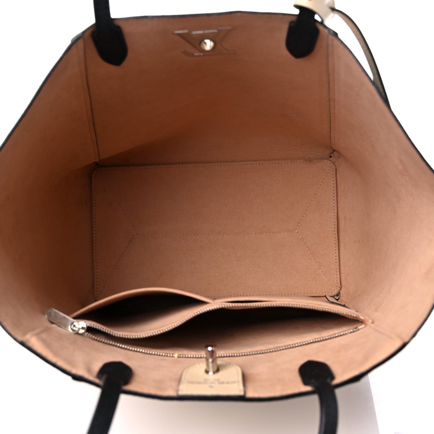 Calfskin Lockme Cabas Vanille Black