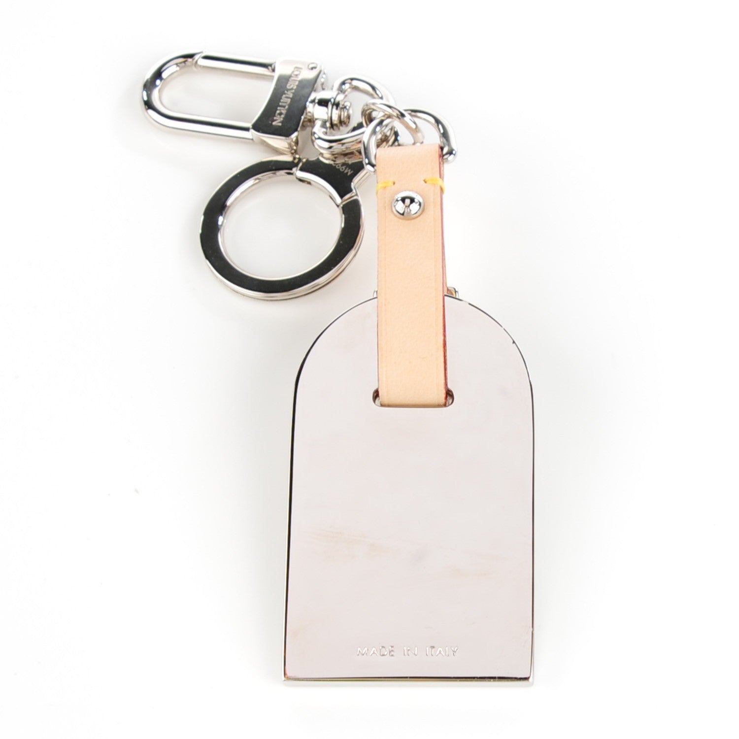 Louis Vuitton Metal Luggage Tag Key Holder Silver 3 of 6