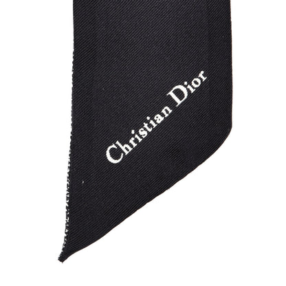 Christian Dior Silk Mitzah Scarf Black White 3 of 4