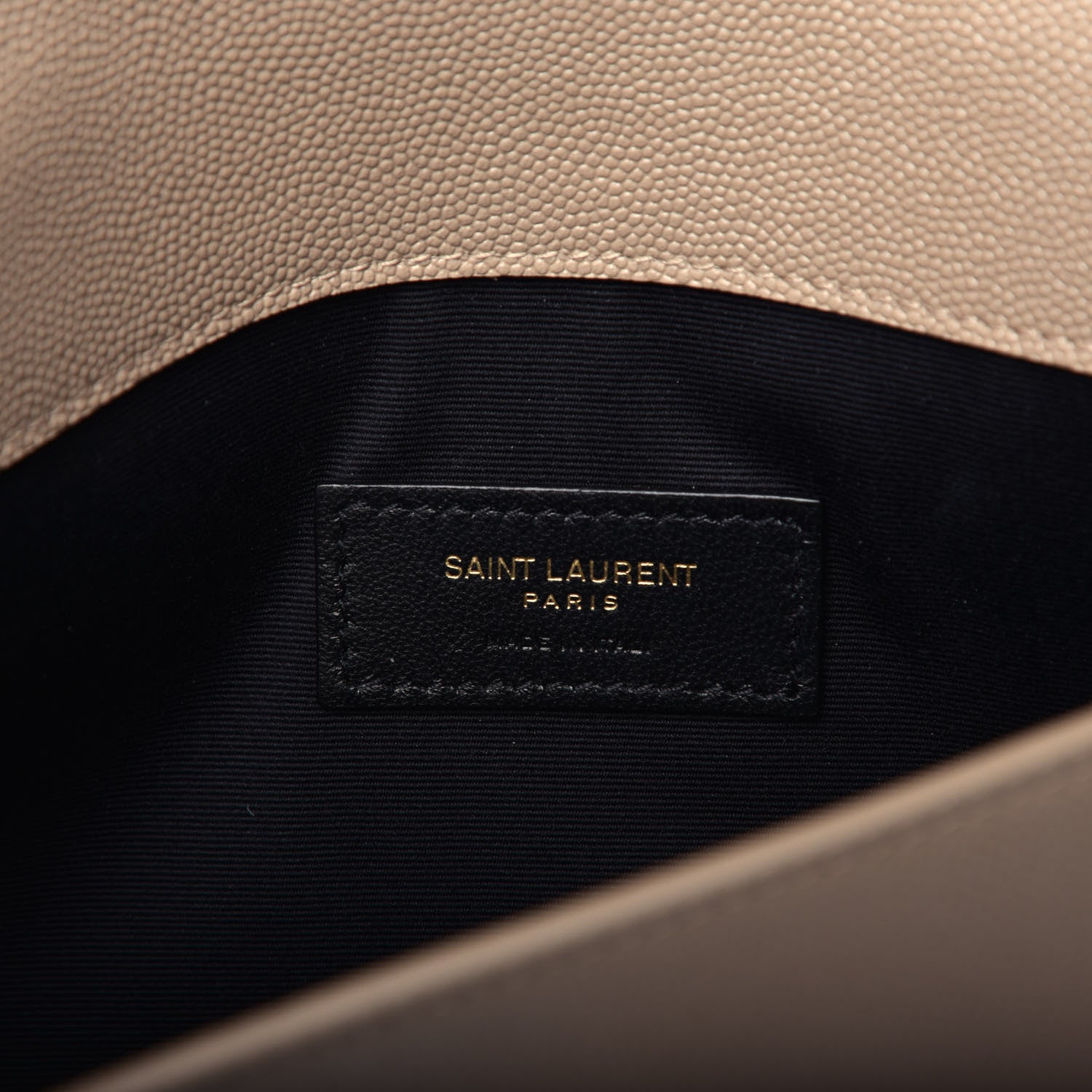 Saint Laurent Grain De Poudre Uptown Pouch Dark Beige 6 of 7