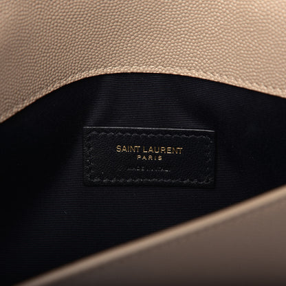 Saint Laurent Grain De Poudre Uptown Pouch Dark Beige 6 of 7