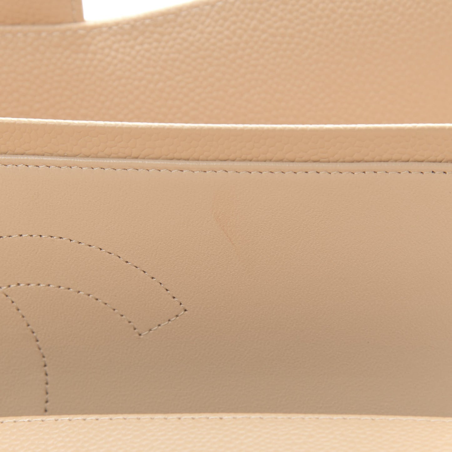 Caviar Quilted Jumbo Double Flap Beige
