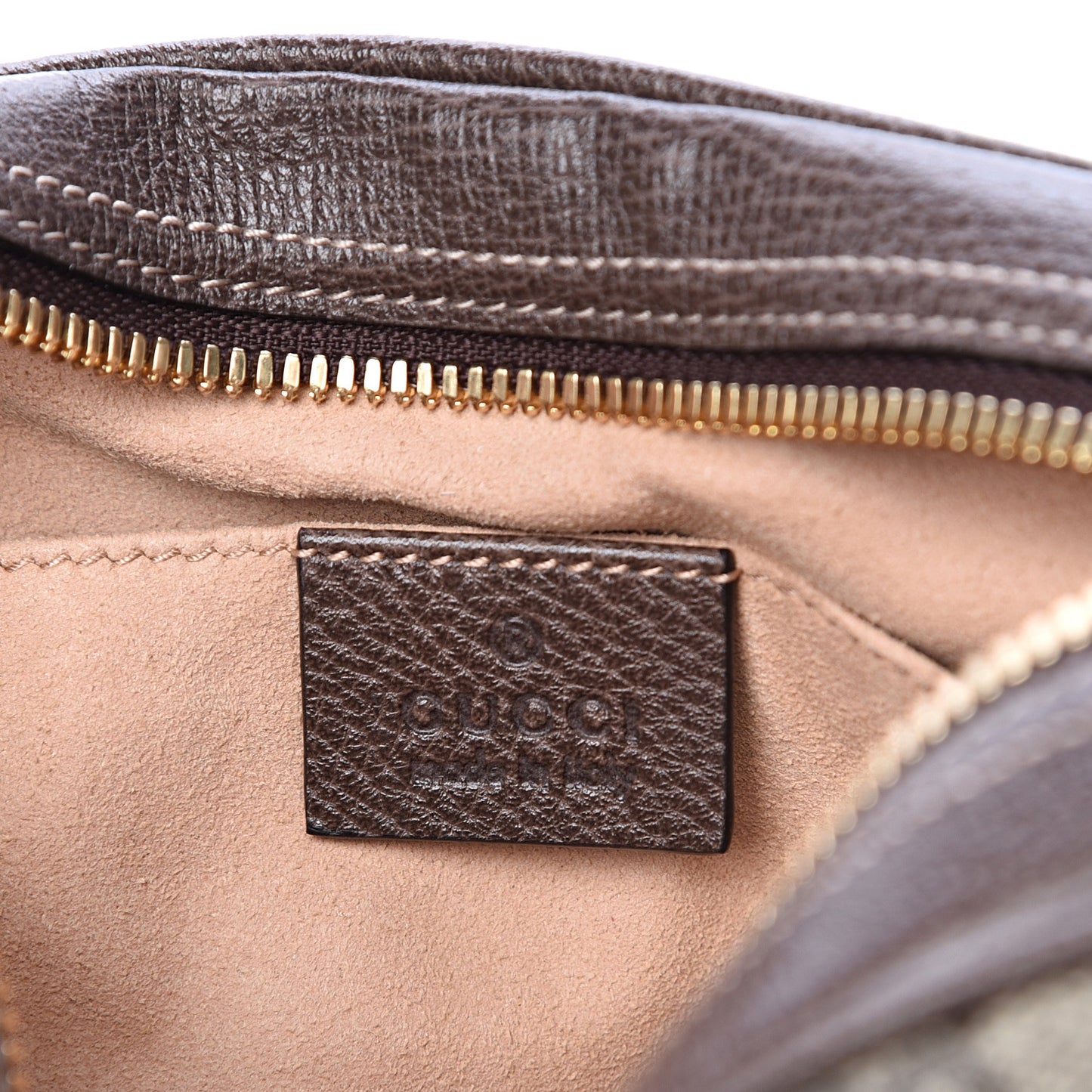 GG Supreme Monogram Web Small Ophidia Belt Bag 95 38 Dark Brown