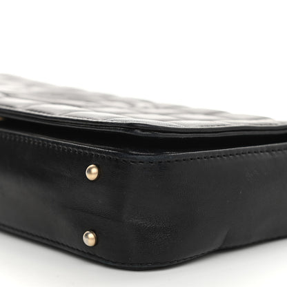 Chanel Lambskin Quilted CC Chocolate Bar Flap Black 9 of 16