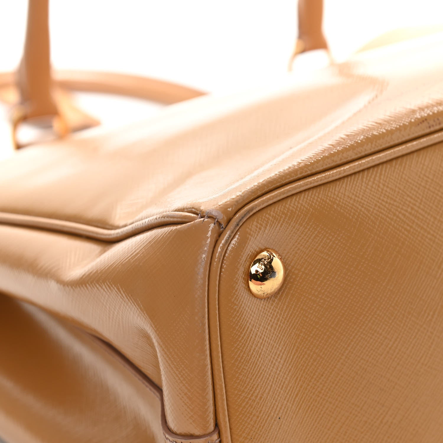 Prada Saffiano Vernice Medium Galleria Double Zip Tote Cammeo 12 of 20