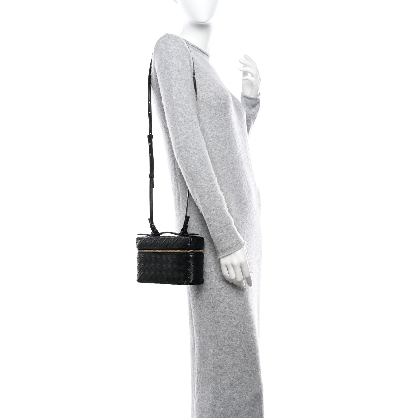 Calfskin Intrecciato Bang Bang Vanity Case Black