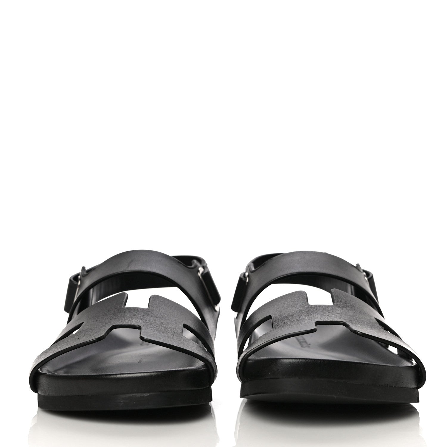 Hermes Calfskin Womens Takara Sandals 35 Black 2 of 10
