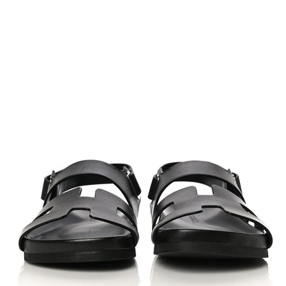 Hermes Calfskin Womens Takara Sandals 35 Black 2 of 10