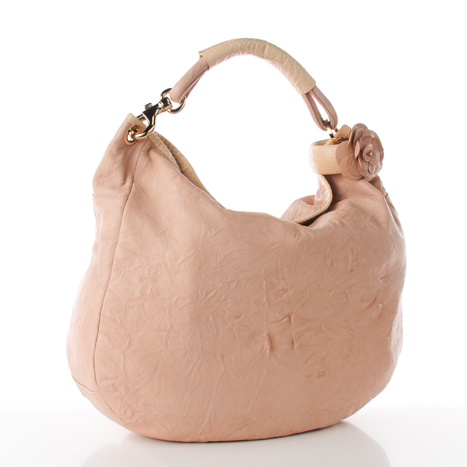 Jimmy Choo Nappa Snakeskin Trim Sky Hobo Pink 3 of 7