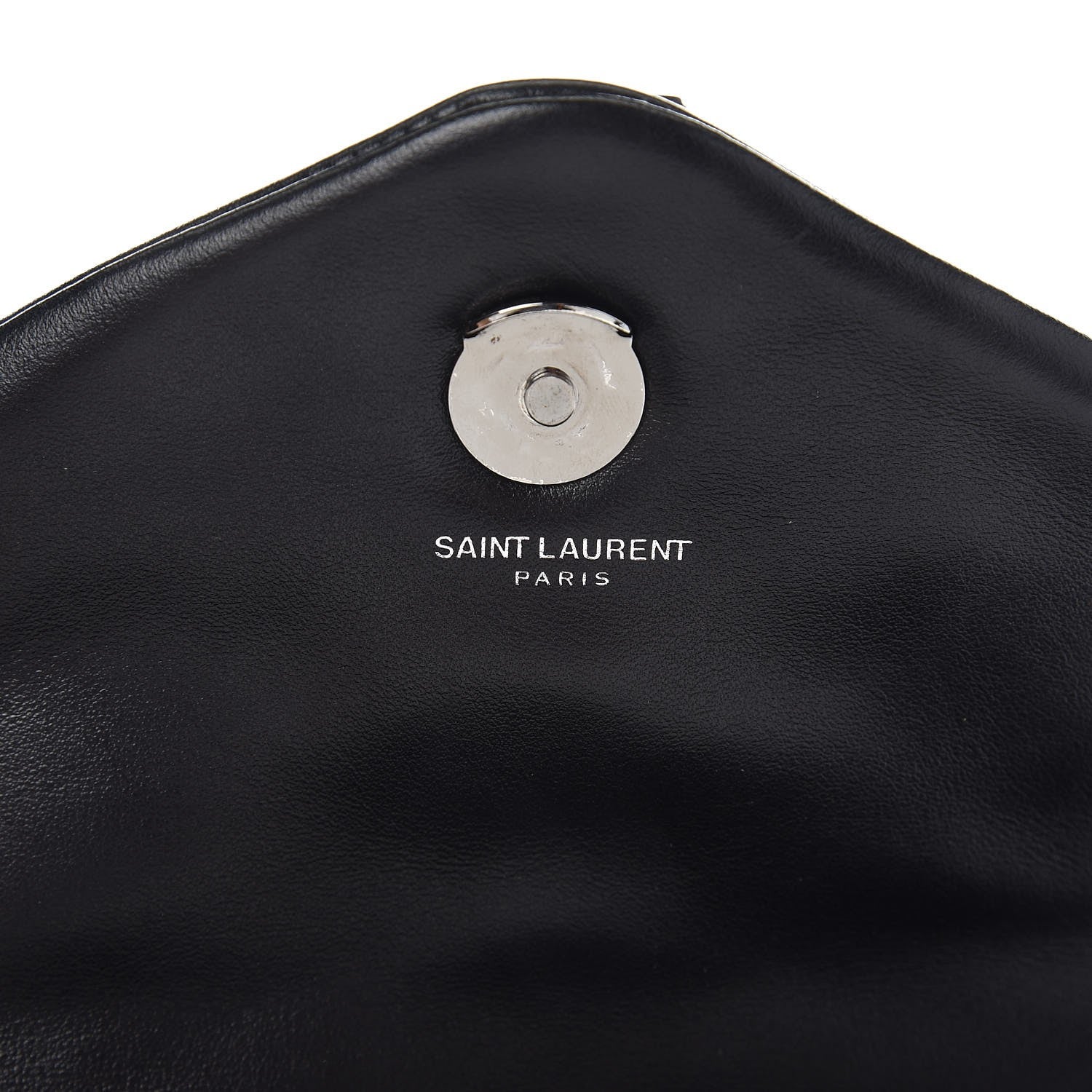 Saint Laurent Calfskin Y Quilted Monogram Small Charm Loulou Chain Satchel Black 5 of 9