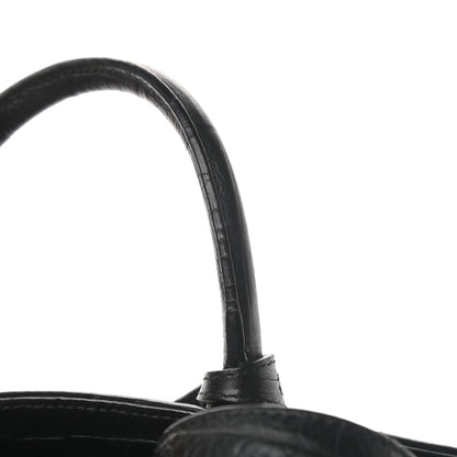 Saint Laurent Calfskin Crocodile Embossed Nano Sac De Jour Black 14 of 15
