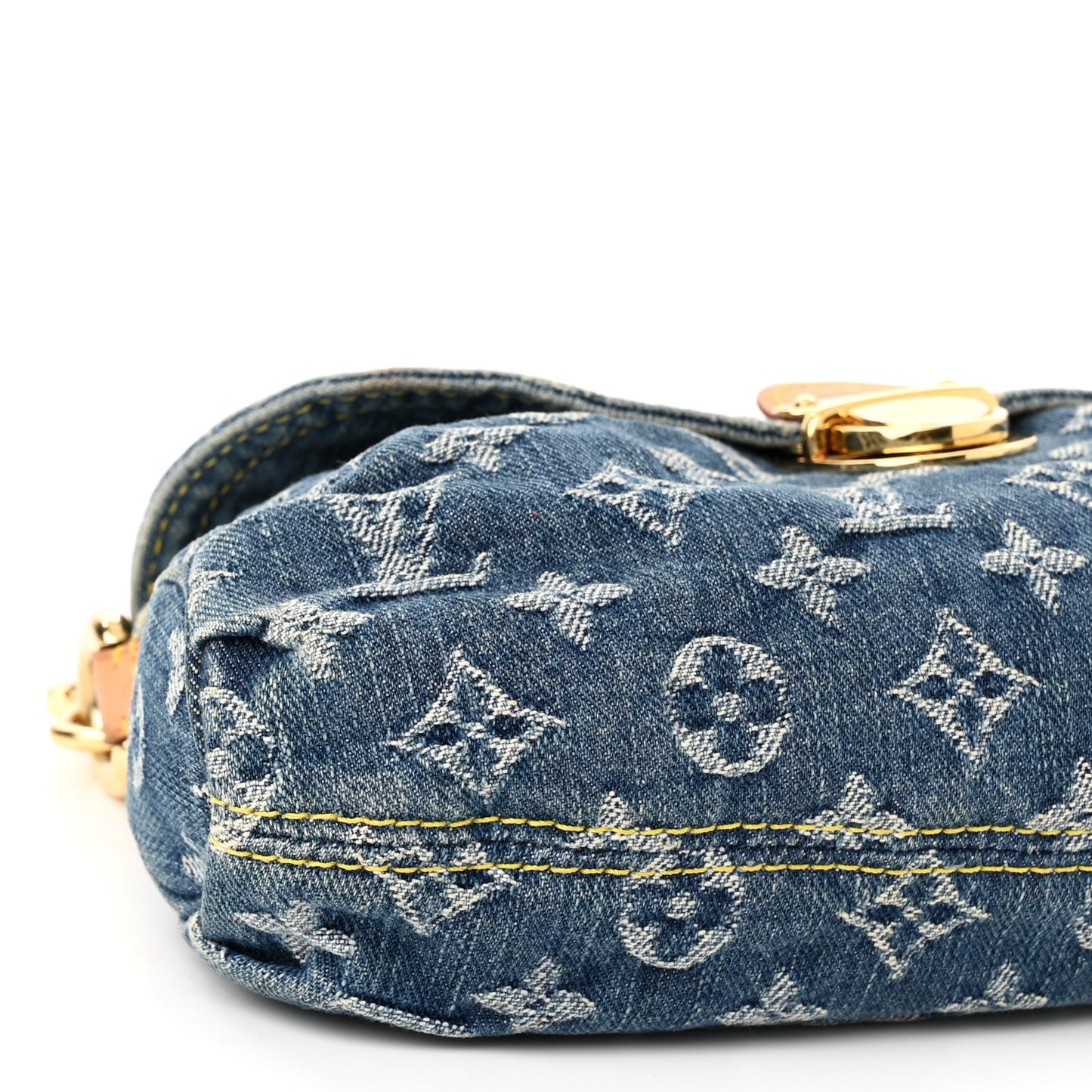 Monogram Denim Mini Pleaty Blue